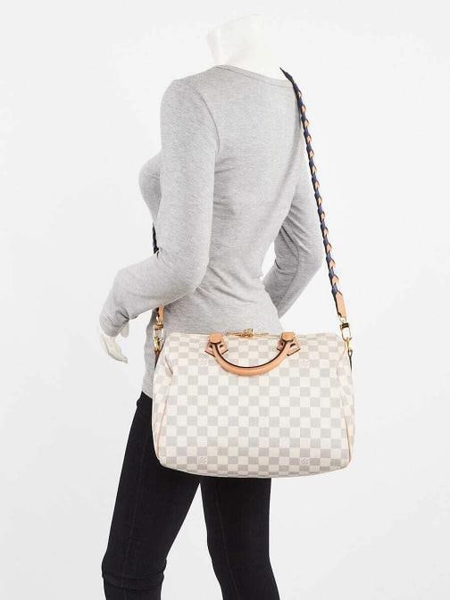 Louis Vuitton Damier Azur Canvas Braided Speedy 30 Bandouliere Bag - 2