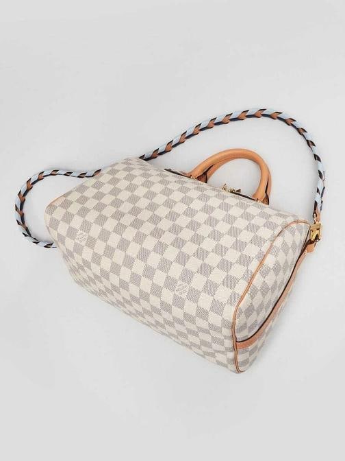 Louis Vuitton Damier Azur Canvas Braided Speedy 30 Bandouliere Bag - 3