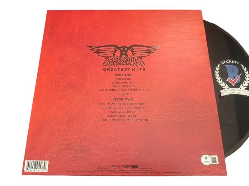 STEVEN TYLER SIGNED AUTOGRAPH AEROSMITH GREATEST HITS LP VINYL BAS BECKETT - 2