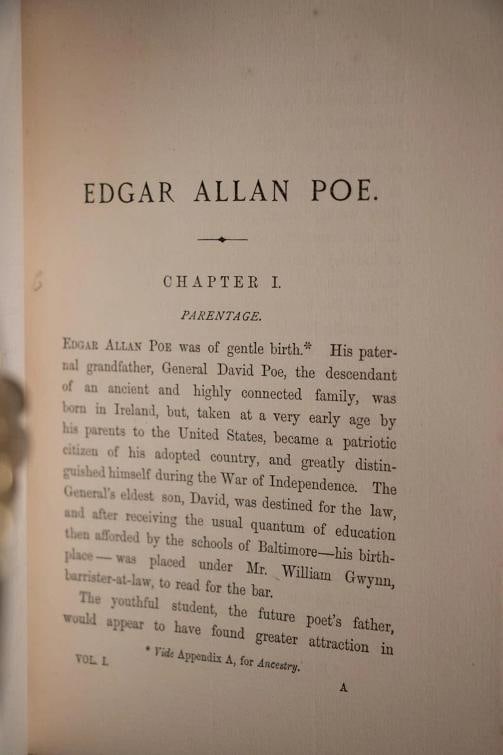 1880 Edgar Allan Poe His Life Letters & Opinions Fine Bindings First Edition - 10