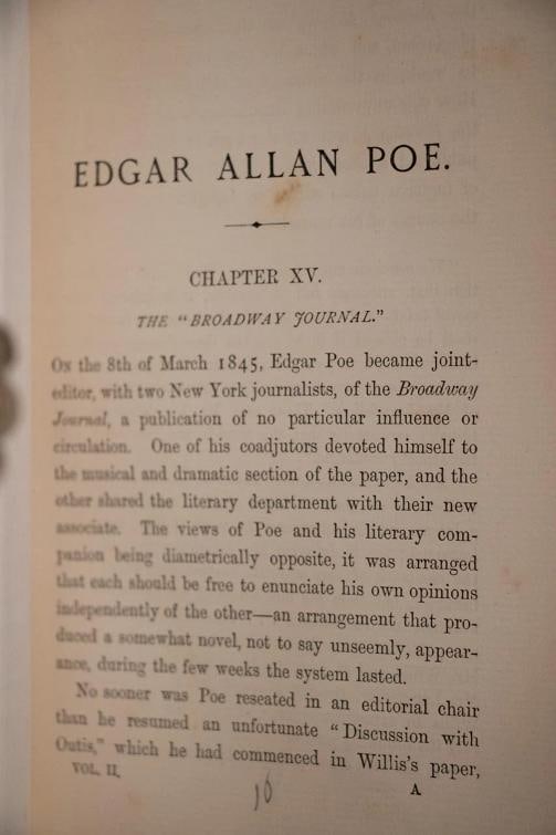 1880 Edgar Allan Poe His Life Letters & Opinions Fine Bindings First Edition - 12