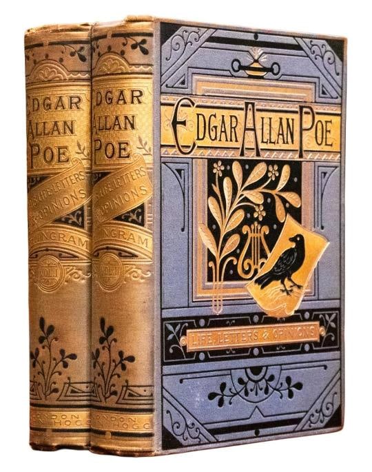 1880 Edgar Allan Poe His Life Letters & Opinions Fine Bindings First Edition - 2