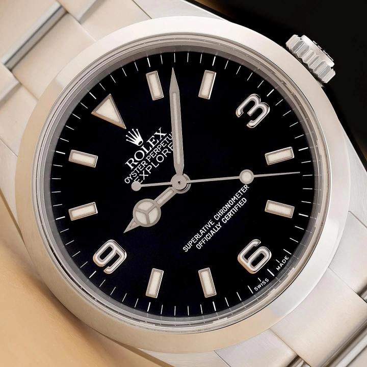 2005 ROLEX MENS 114270 EXPLORER I BLACK 3-6-9 DIAL STEEL OYSTER 36MM WATCH (1 of 11)