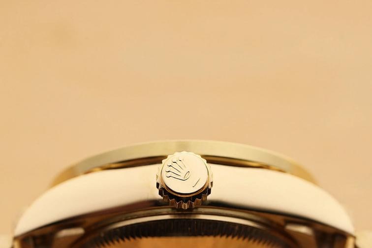 ROLEX LADIES DATEJUST PRESIDENT FACTORY DIAMOND DIAL 1.5 CT BEZEL 18K GOLD WATCH - 10