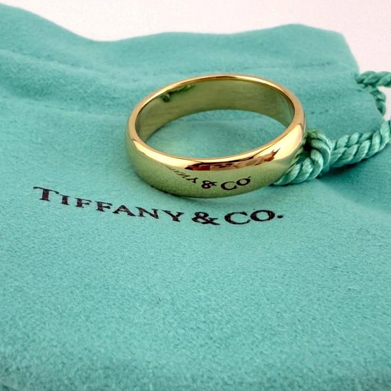 Tiffany & Co 18k Yellow Gold Forever 6mm Band Ring - 5