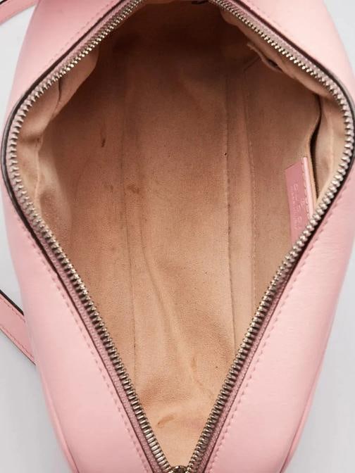 Gucci Pink Quilted Leather Marmont Small Camera Bag - 10