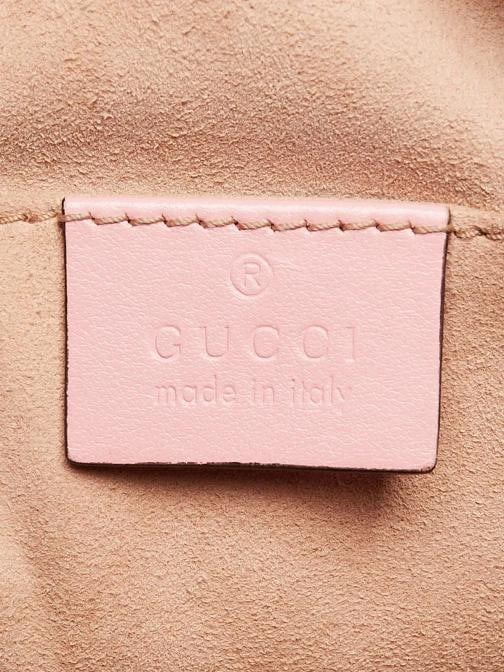 Gucci Pink Quilted Leather Marmont Small Camera Bag - 9