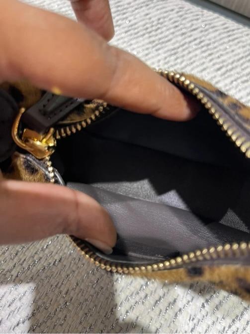 Fendi Fendigraphy Nano Hobo Bag Cavallino calfskin with Fendi Leo print - 13