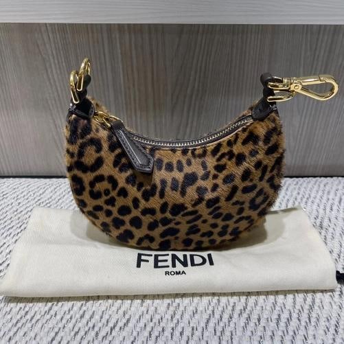 Fendi Fendigraphy Nano Hobo Bag Cavallino calfskin with Fendi Leo print - 6