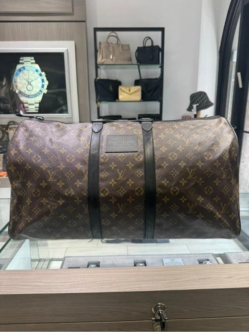 Louis Vuitton Monogram Waterproof Keepall 55 Limited Edition: Condition: Pre-owned - Good,Brand: Louis Vuitton,Department: Women,Exterior Color: Brown,Style: Duffle,Exterior Material: monogram canvas,Country of Origin: France 