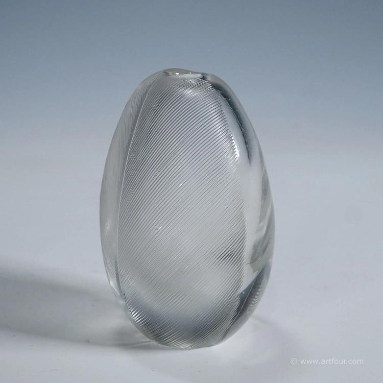 Vintage Art Glass Vase by Tapio Wirkkala for Iittala 1950s - 2