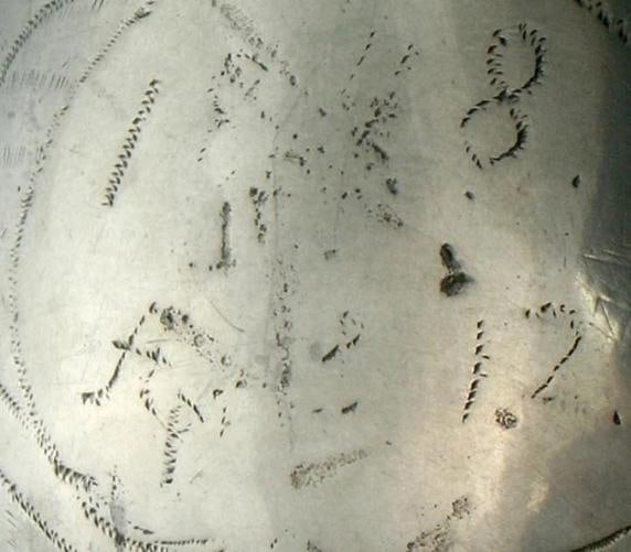 Interesting 1848 3-Spigot Engraved European Pewter Urn Samovar - 4