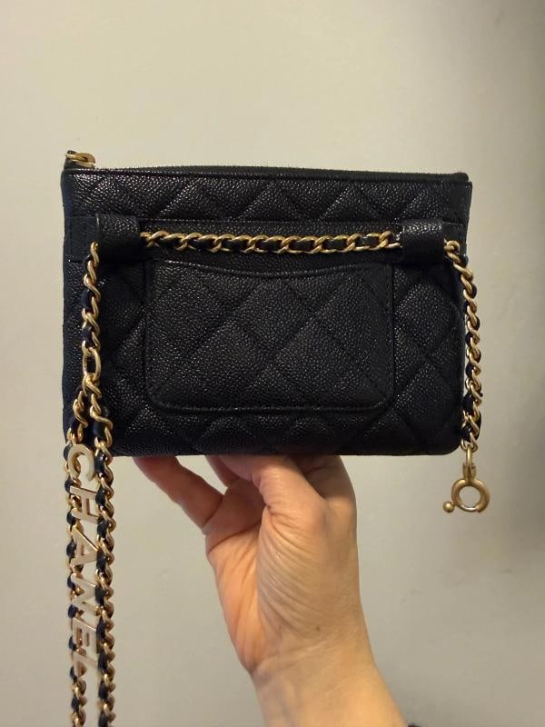 Chanel Shiny Caviar Pick Me Up Flap Belt Bag Black (2022) - 2