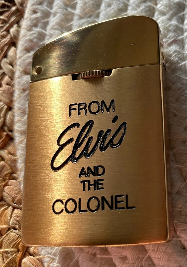 RARE~Original Vintage Elvis Presley Big 50 RCA Records Promotional Lighter: Country of Origin: United States,Industry: Music,Brand: ZAIMA CORD,Year: © 1970,Artist/Band: Elvis Presley,Color: Gold,Original/Reproduction: Original,Genre: Rock & Pop,From: RCA, ELVIS & The