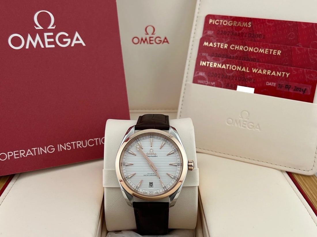 2024 Omega Seamaster Aqua Terra 220.23.41.21.02.001 18k Gold Steel Box Paper (1 of 11)