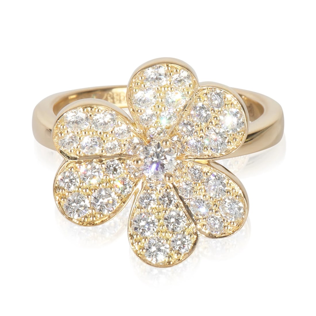 Van Cleef & Arpels Yellow Gold Diamond Small Model Frivole Ring (1 of 6)