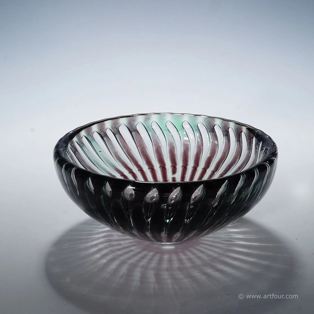 Rare Ariel Bowl by Edvin Oehrstroem for Orrefors, Sweden 1953 (1 of 8)