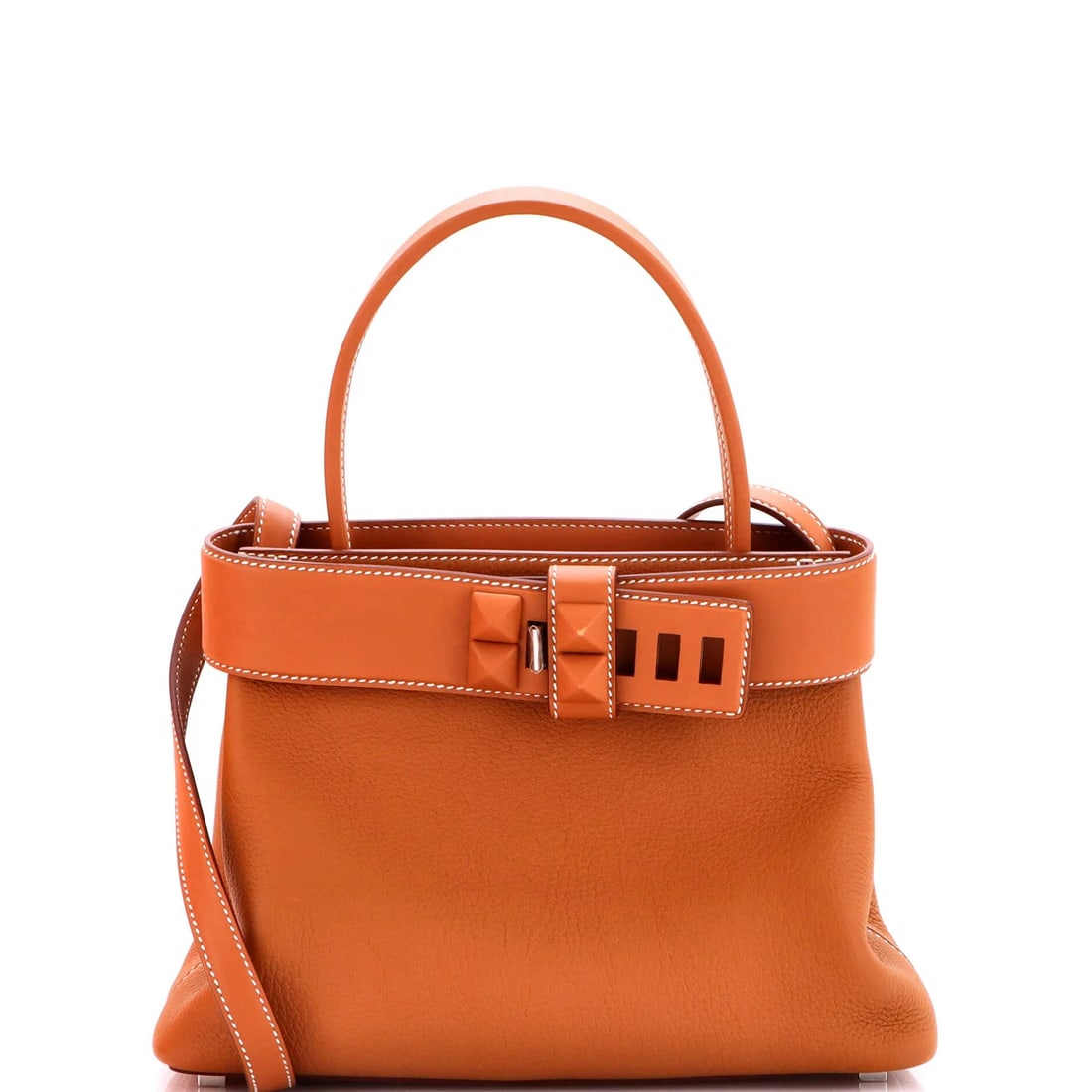 Hermes Medor Handbag Togo: Condition: Pre-owned - Good,Brand: Hermes,Exterior Material: Leather,Style: Totes,Exterior Color: Brown,Department: Women,Size: Unknown,Accessories: Box, Dust Bag, With StrapCondition: Very good. Exte