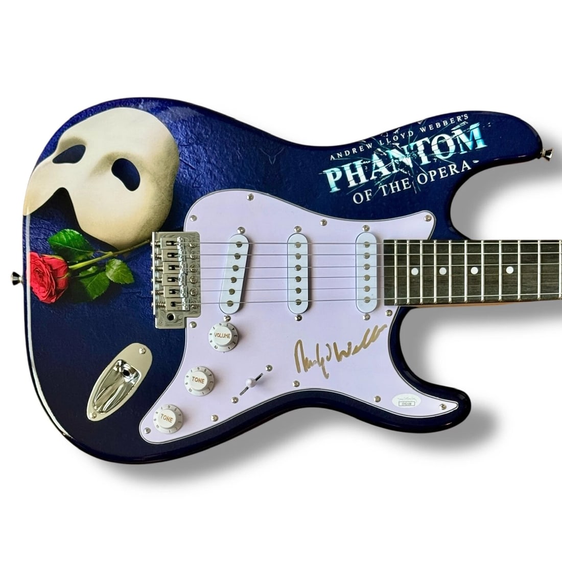 Andrew Lloyd Webber Signed Guitar Custom Graphics JSA COA Phantom of the Opera (1 of 3)