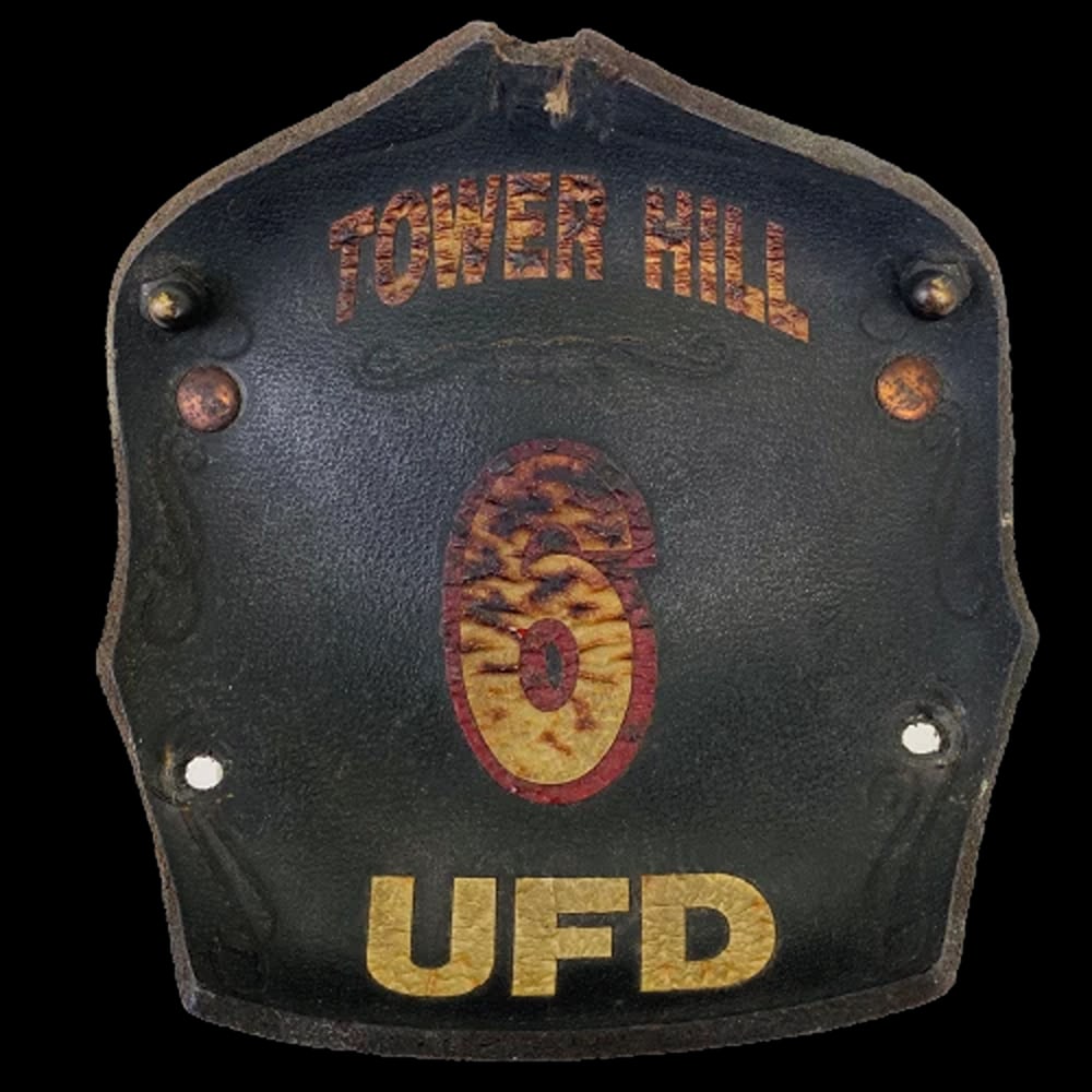 UFD Union Fire Dept. Tower Hill South Kingstown Wakefield RI Helmet Shield Badge (1 of 9)