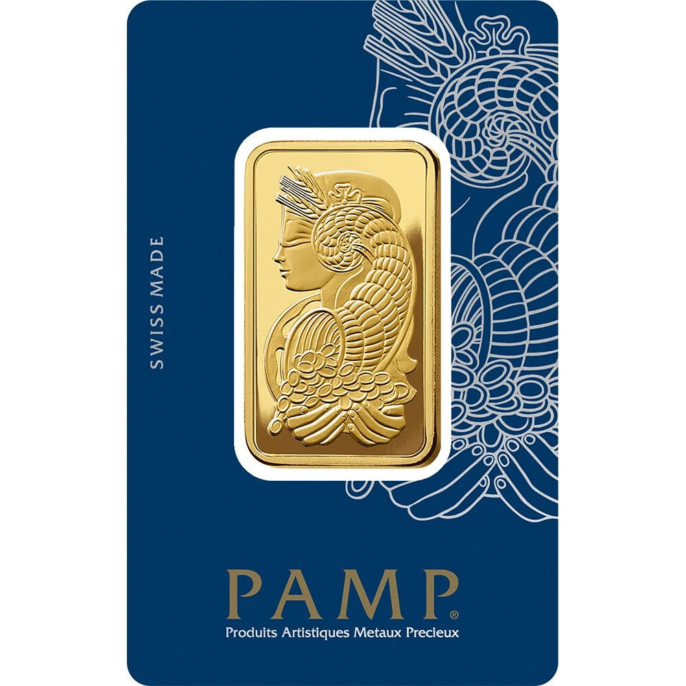 1 oz Gold Bar - PAMP Suisse - Fortuna - 999.9 Fine in Sealed Assay (1 of 1)