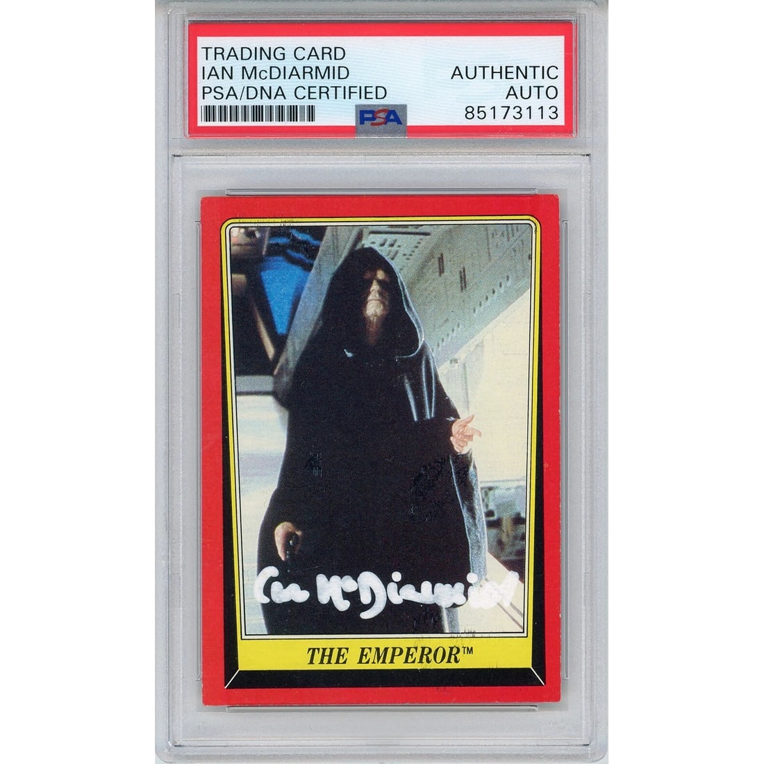 1983 Topps Star Wars Ian McDiarmid Autographed Emperor Palpatine Card #57 PSA: Industry: Movies,Movie: Star Wars,Signed by: Ian McDiarmid,Signed: Yes,Autograph Authentication: Professional Sports (PSA/DNA),Object Type: Cards & Paper,Original/Reproduction: Original