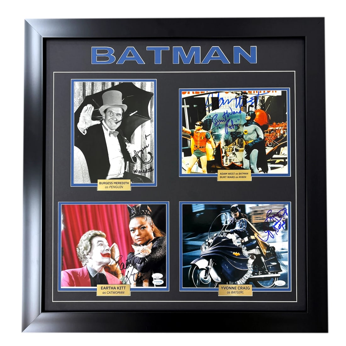 1966 Batman TV Show Cast Signed 8x10 Photos Framed JSA PSA West Ward Kitt Craig (1 of 10)