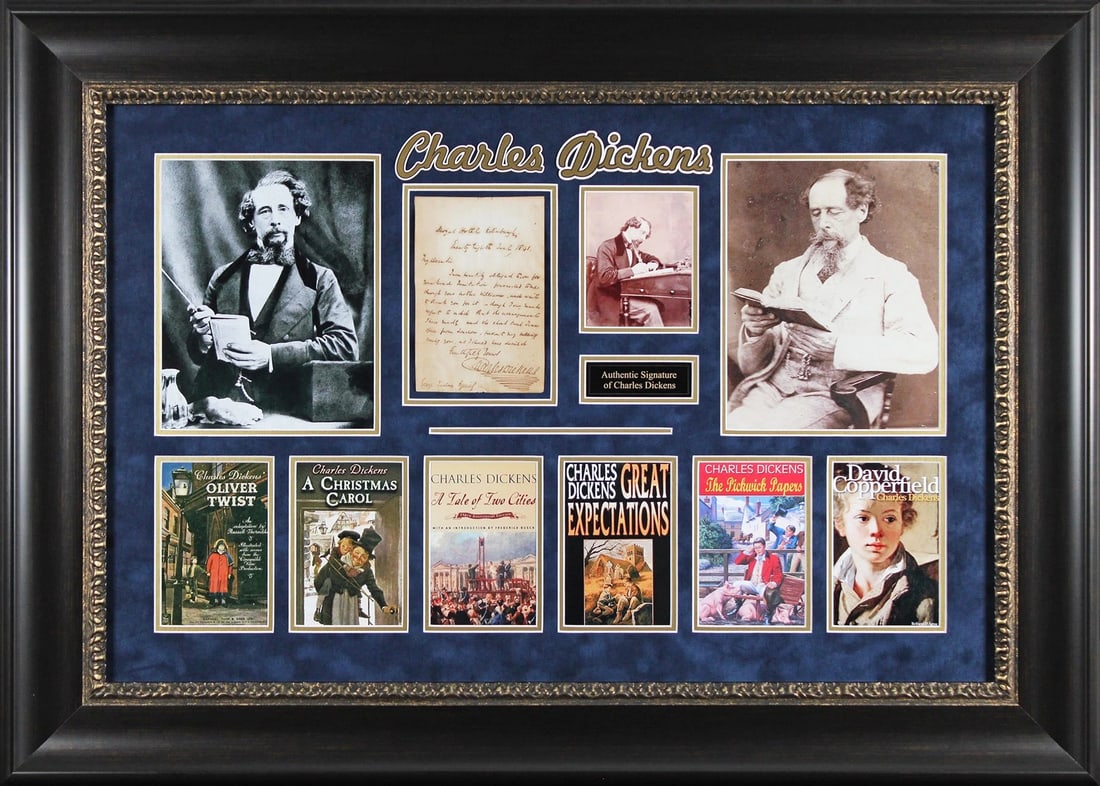 Charles Dickens Signed & Framed 4.5x7 1841 Handwritten Letter JSA #ZZ42360 (1 of 3)