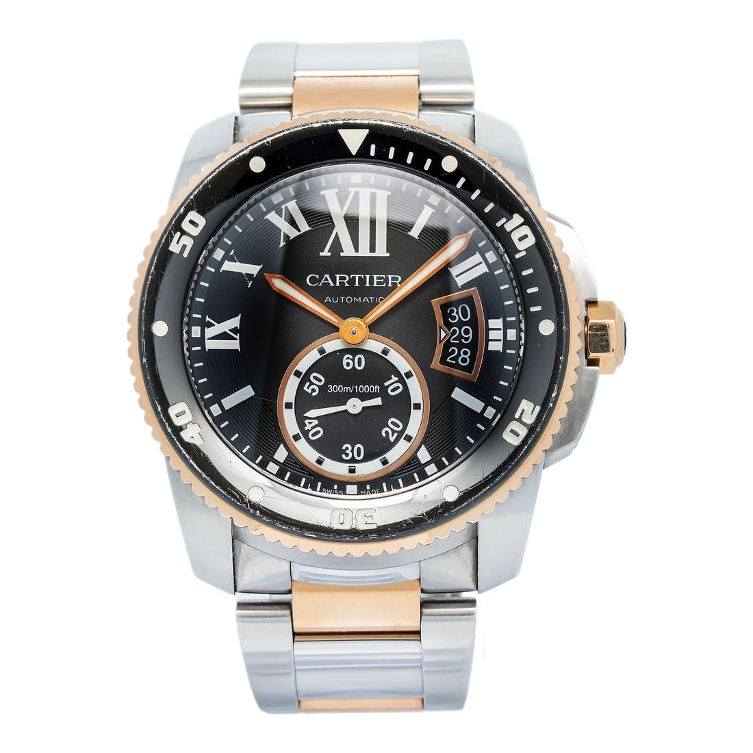 Cartier Calibre Diver 3729 W7100054 Two Tone Rose Auto Men's Watch 42mm (1 of 6)