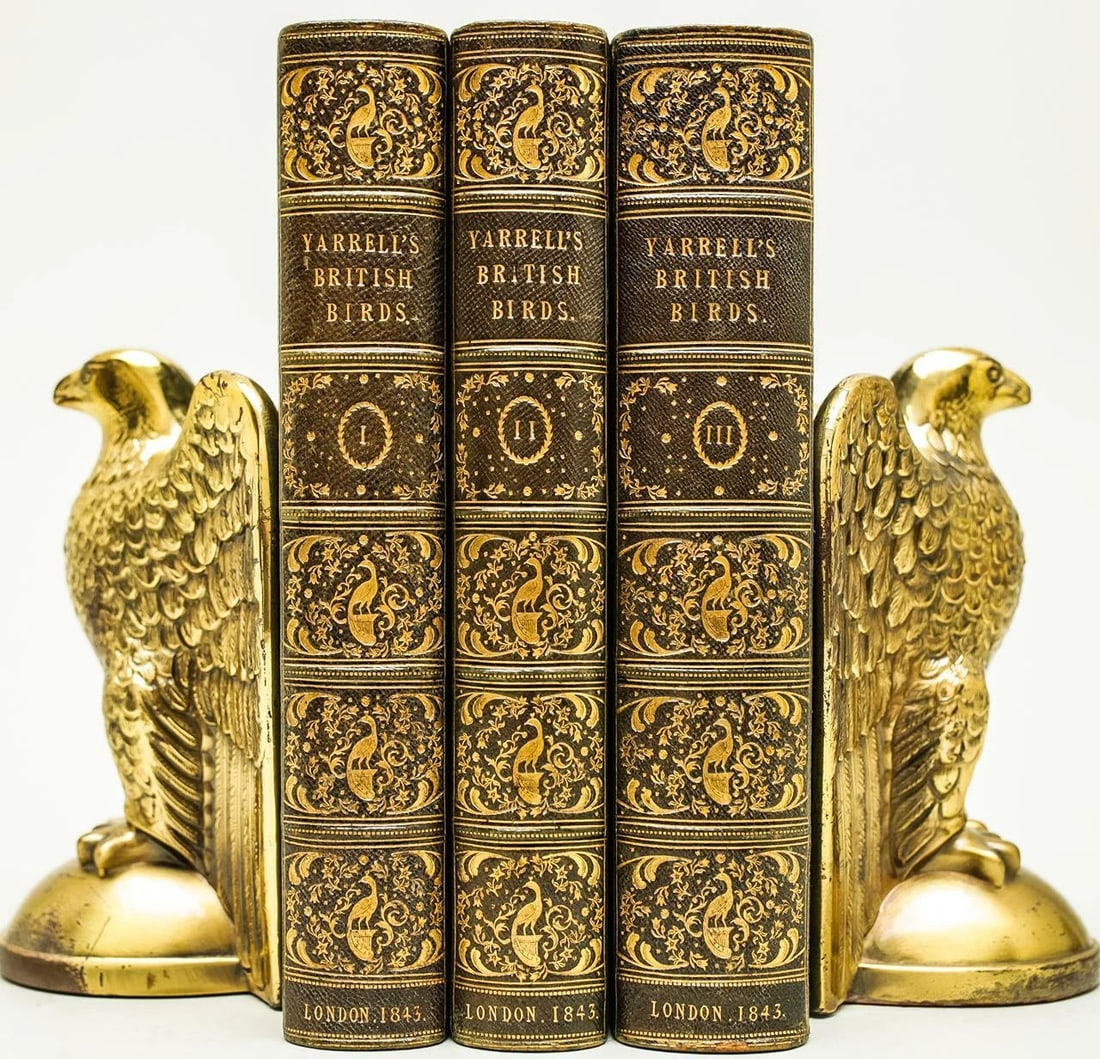 1843 History of British Birds by W. Yarrell Illustrated Leather First Edition: Country of Origin: United States,Author: William Yarrell,Binding: Leather,Language: English,Original/Facsimile: Original,Place of Publication: London,Publisher: John Van Voorst,Region: Europe,Special