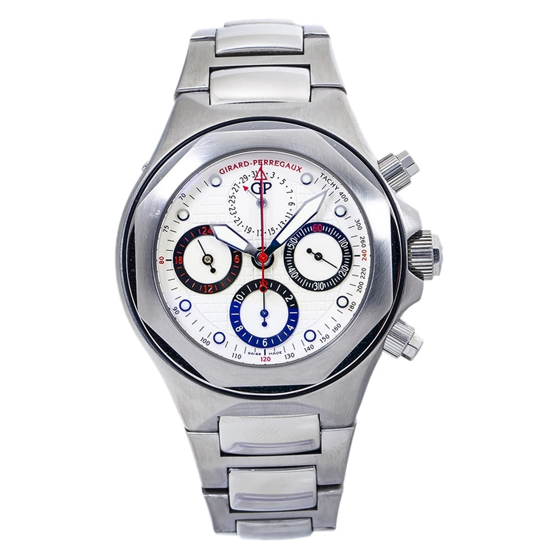 Girard Perregaux Laureato EVO3 80180.1.11.1111 Automatic SS Watch 44mm Box&Paper: Condition: Pre-owned - Good: This item has been gently used but is in good condition. It might have a few signs of wear, like light scratches or tarnishing. All imperfections should be shown and descr