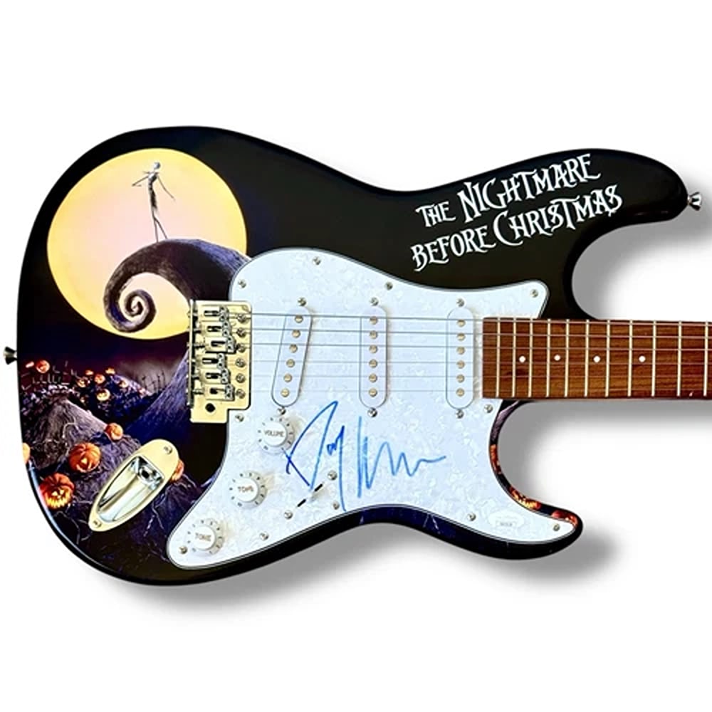 DANNY ELFMAN Signed Guitar Custom Graphic 1/1 JSA COA NIGHTMARE BEFORE CHRISTMAS: Industry: Movies,Movie: The Nightmare Before Christmas,Signed by: Danny Elfman,Signed: Yes,Autograph Authentication: James Spence (JSA),Original/Reproduction: Original,Country of Origin: United States