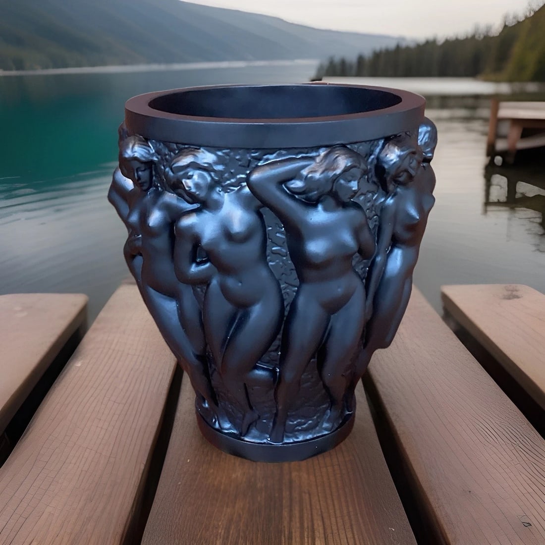 Very Heavy Artglass Lalique Style Crystal Black Vase H10?? Unique Limited E: Condition: Used: An item that has been used previously. The item may have some signs of cosmetic wear, but is fully operational and functions as intended. This item may be a floor model or store retur