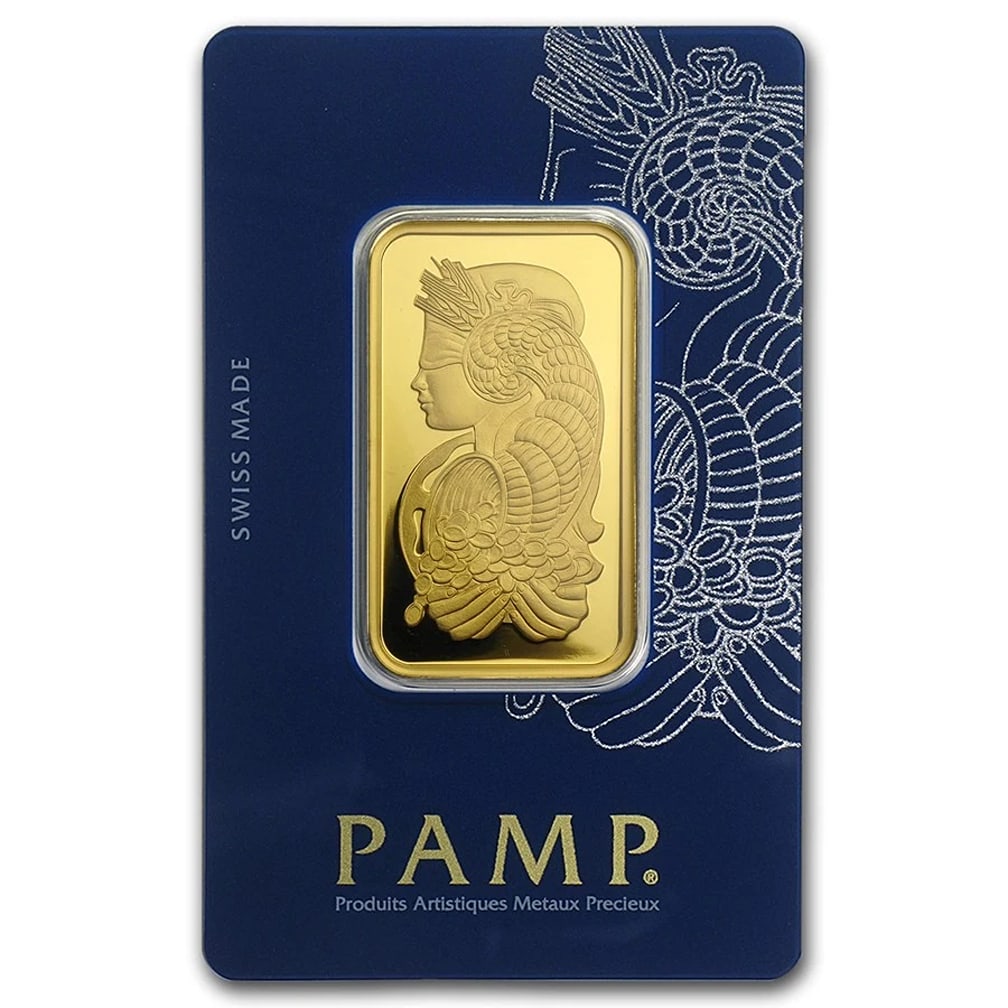 1 oz Gold Bar PAMP Suisse Lady Fortuna Veriscan (In Assay) .9999 Fine: Brand: Pamp Suisse,Year: N/A,Total Precious Metal Content: 1 oz,Shape: Bar,Precious Metal Content per Unit: 1 oz,Metal Type: Gold,Fineness: 0.9999,Denomination: N/A,Country of Origin: