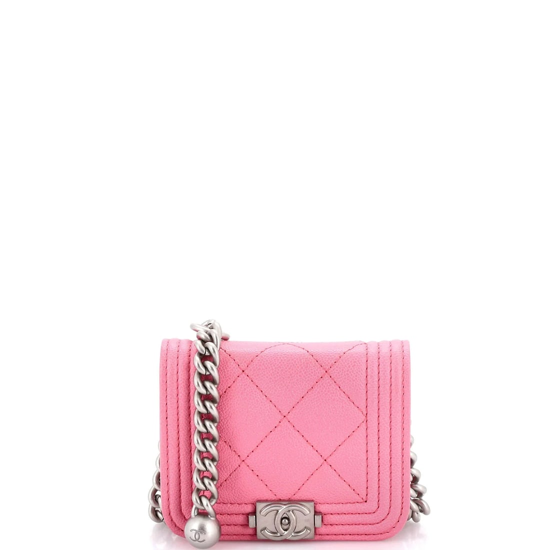 Chanel Boy Flap Chain Belt Bag Quilted Caviar (1 of 5)