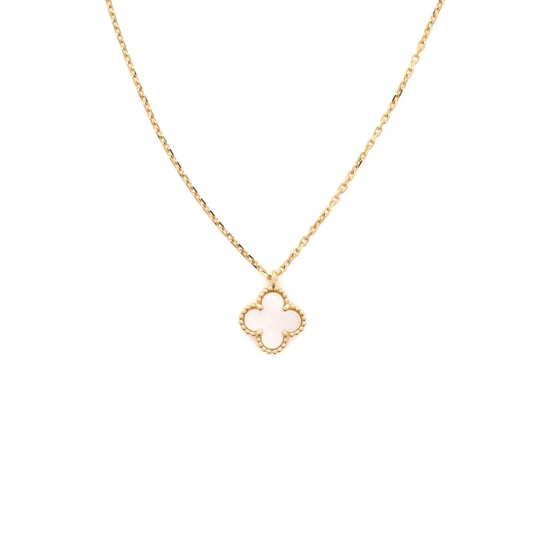 Van Cleef & Arpels Sweet Alhambra Pendant Necklace 18K Yellow Gold and Mother of: Condition: Pre-owned - Good,Brand: Van Cleef & Arpels,Main Stone: Unknown,Metal: 18K Yellow Gold,Metal Purity: 18K,Style: Pendant,Type: Necklace,Color: Yellow Gold,Material: 18K Yellow Gold, Mother Of