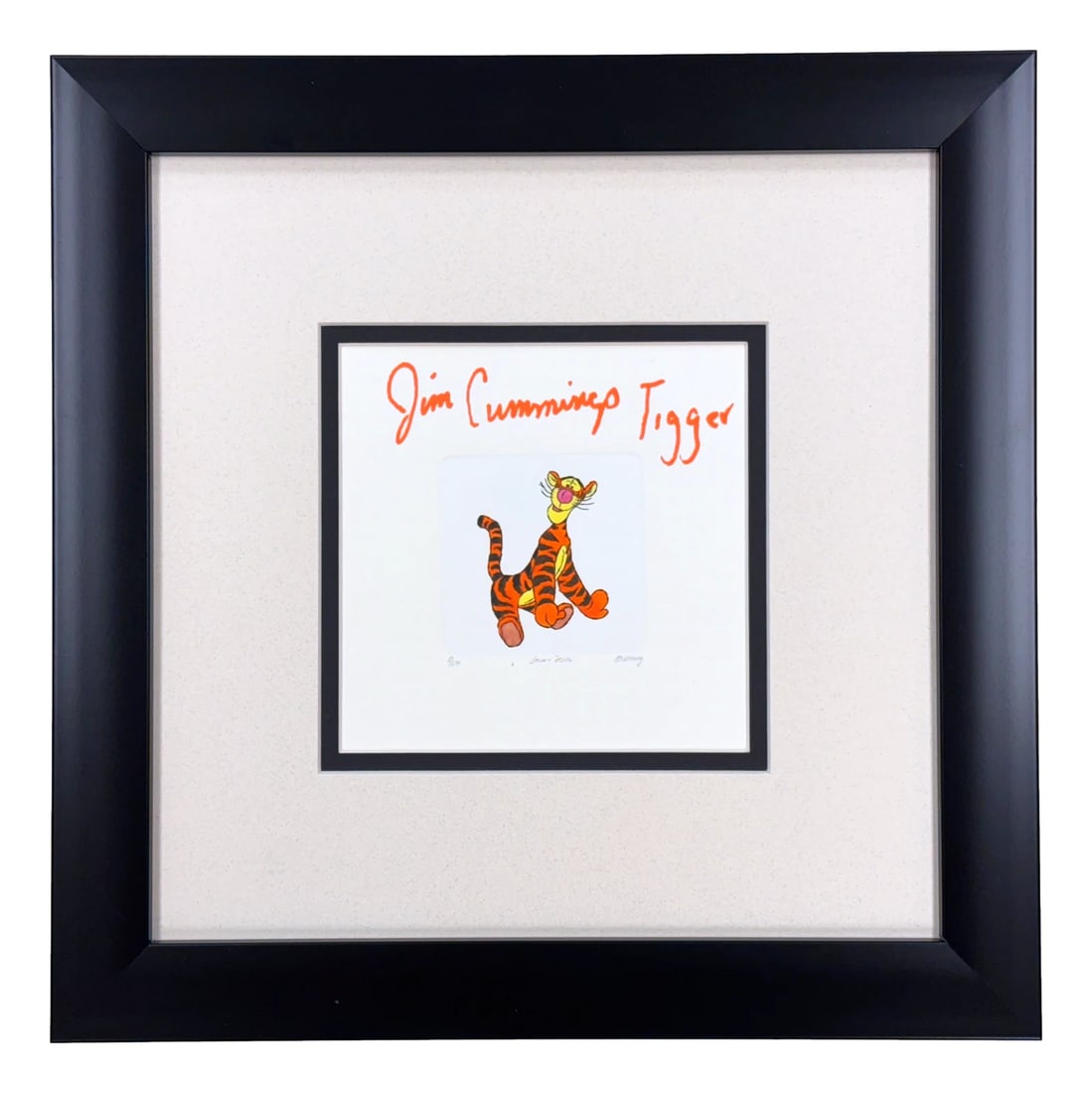 Jim Cummings Signed Tigger Etching Art JSA Sowa Reiser #/500 Framed Disney Pooh: Brand: Disney,Character/Story/Theme: Tigger,Franchise: Disney,Country of Origin: United States