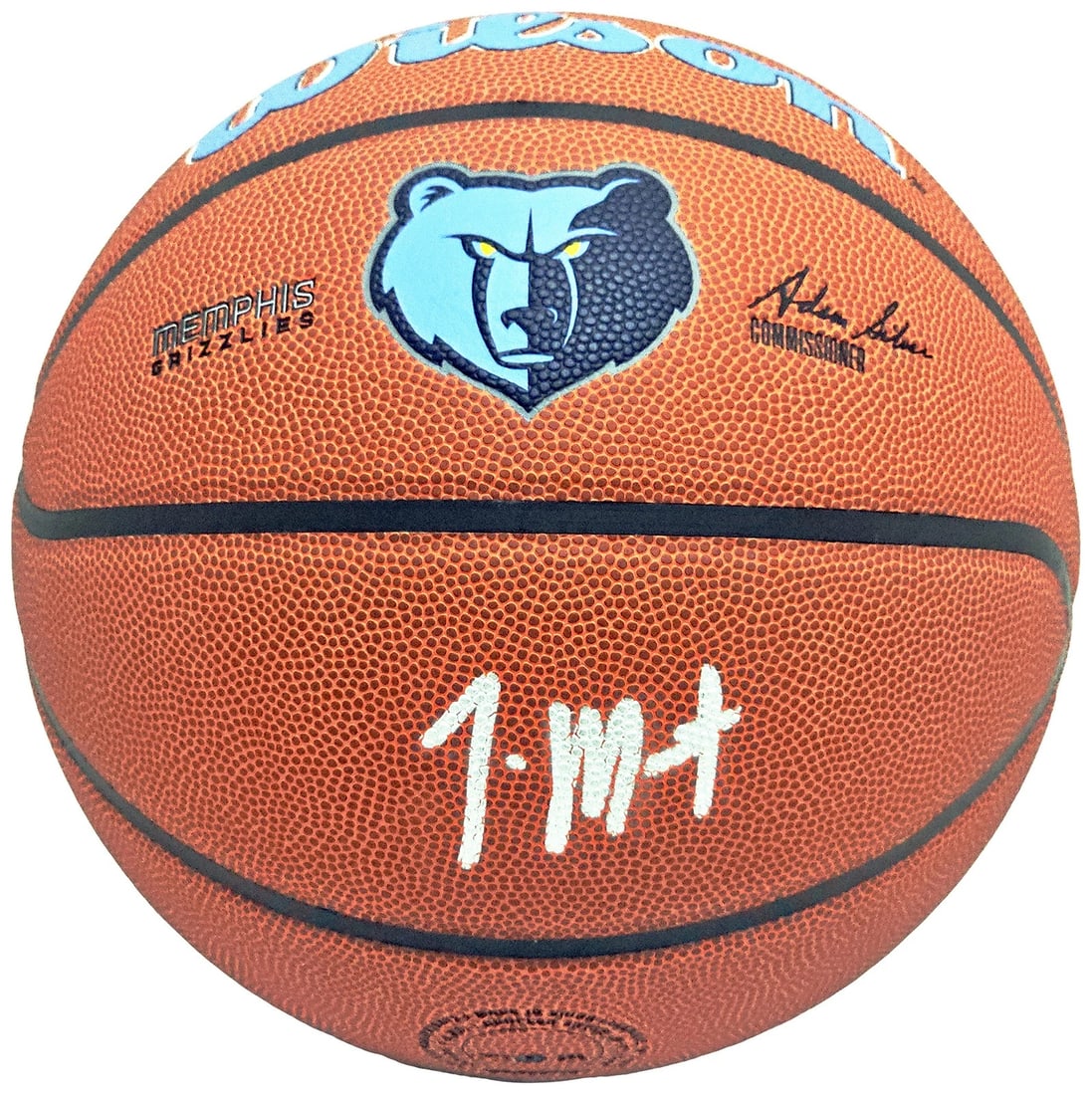 Ja Morant Signed Composite Leather Memphis Grizzlies Logo Basketball Beckett (1 of 4)