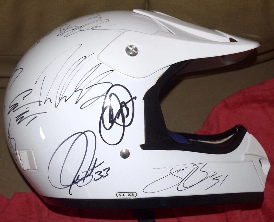 Jett Lawrence ROCZEN Jeremy McGRATH CARMICHAEL Eli TOMAC Chad Reed Signed Helmet (1 of 6)