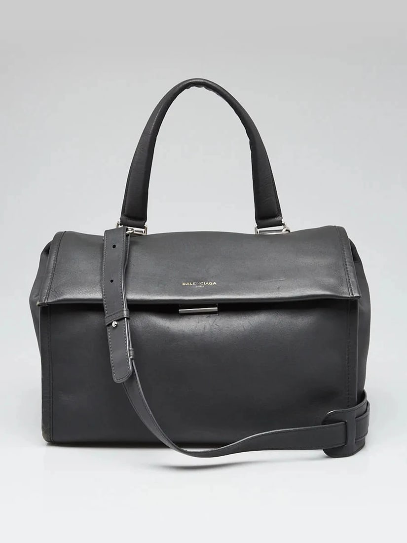 Balenciaga Grey Calfskin Leather Tool Satchel Bag (1 of 12)