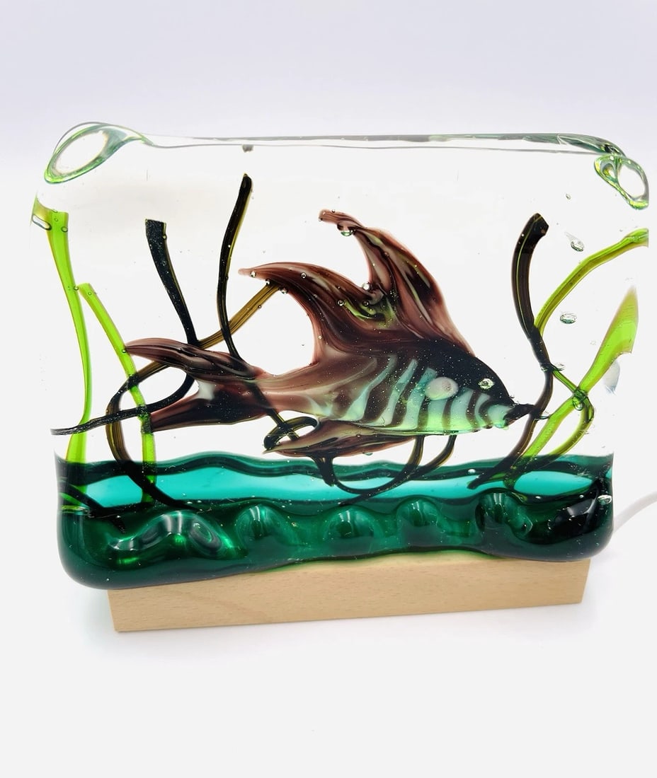 BEAUTIFUL MURANO ART GLASS AQUARIUM 50s CENEDESE EXCELLENT COLOR & DETAIL (1 of 17)