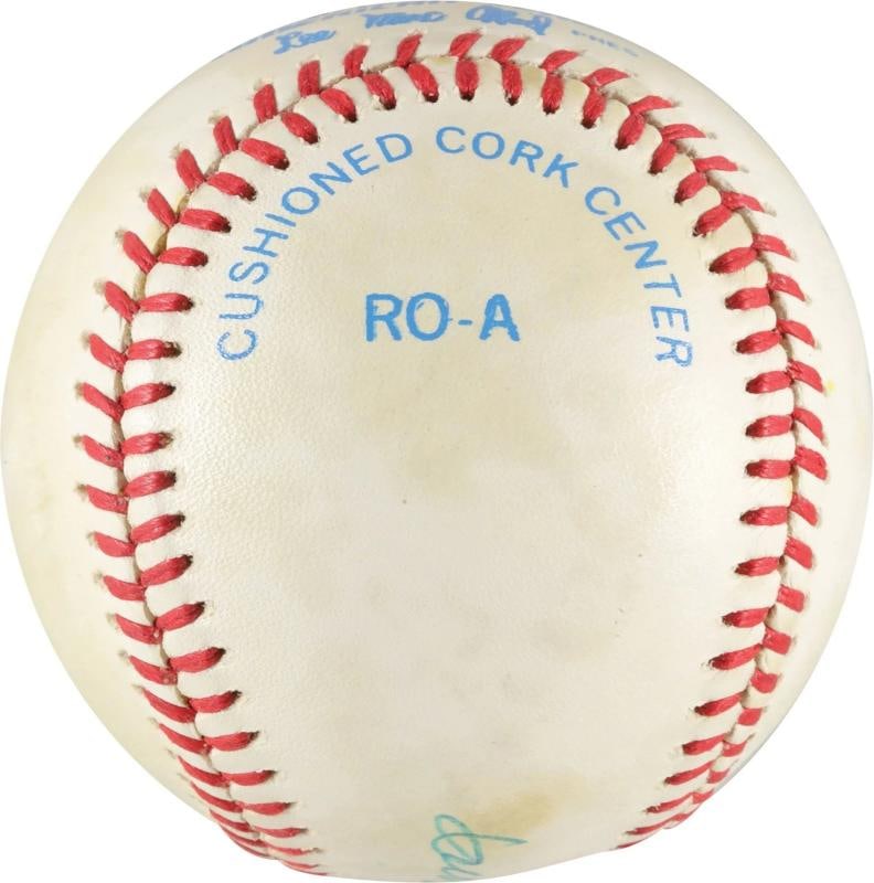 Mickey Mantle Ted Williams Carl Yastrzemski Triple Crown Signed Baseball PSA DNA - 6