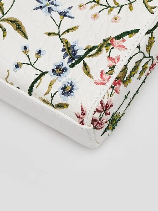 Christian Dior White Aligator Petites Fleurs Lady D-Joy Bag - 4