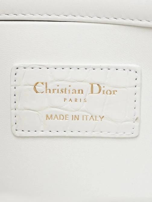 Christian Dior White Aligator Petites Fleurs Lady D-Joy Bag - 8
