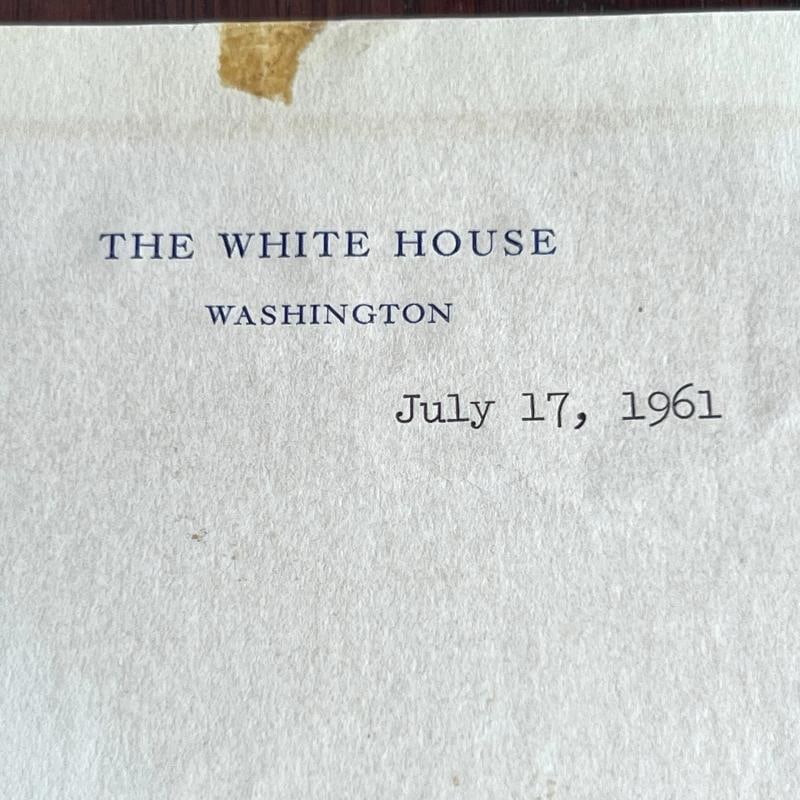 JOHN F. KENNEDY (JFK) Signed Typed Letter Dated 7/17/1961 (PSA) - 4