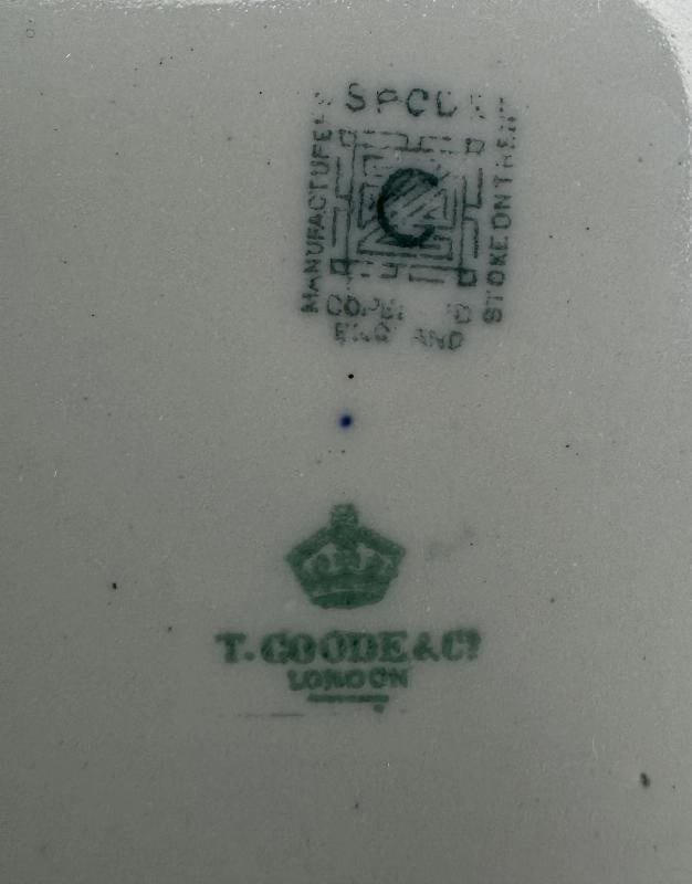 Impressive Antique Copeland Spode Hand Painted Gilt Cobalt Floral Tray or Dish - 7