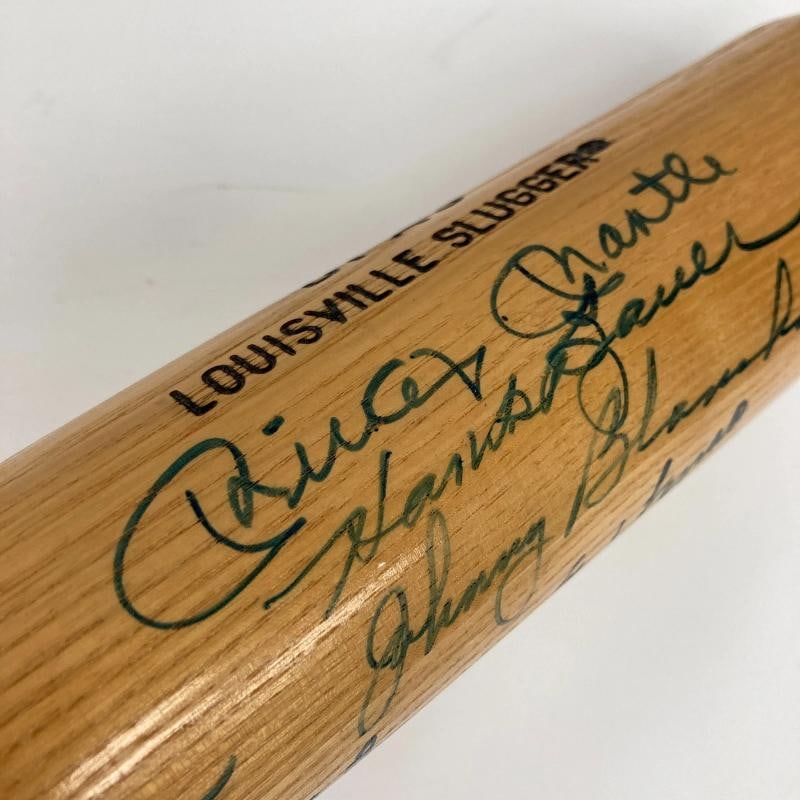Mickey Mantle New York Yankees Legends Multi Signed Baseball Bat Beckett COA - 4