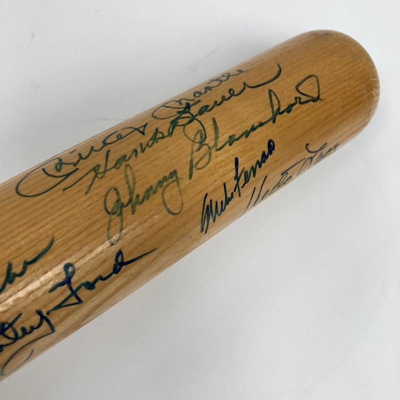 Mickey Mantle New York Yankees Legends Multi Signed Baseball Bat Beckett COA - 5