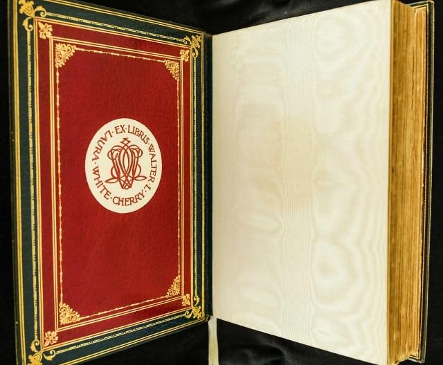 1924 Charles Dickens in Cartoon and Caricature Illustrated Full Leather 9" Tall - 7