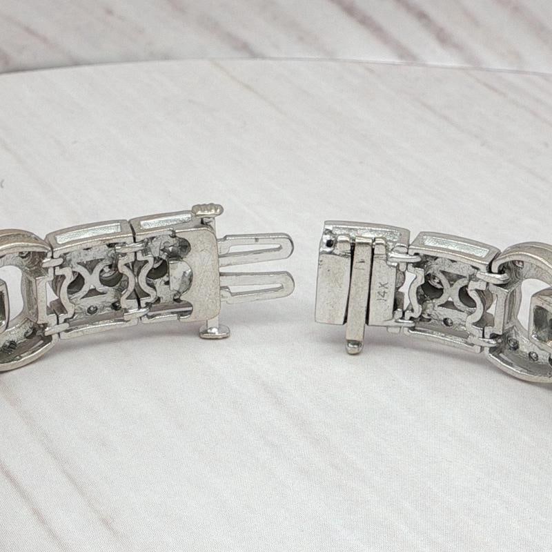 Diamond Bracelet in 14K White Gold - 7